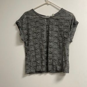 Gray lace top